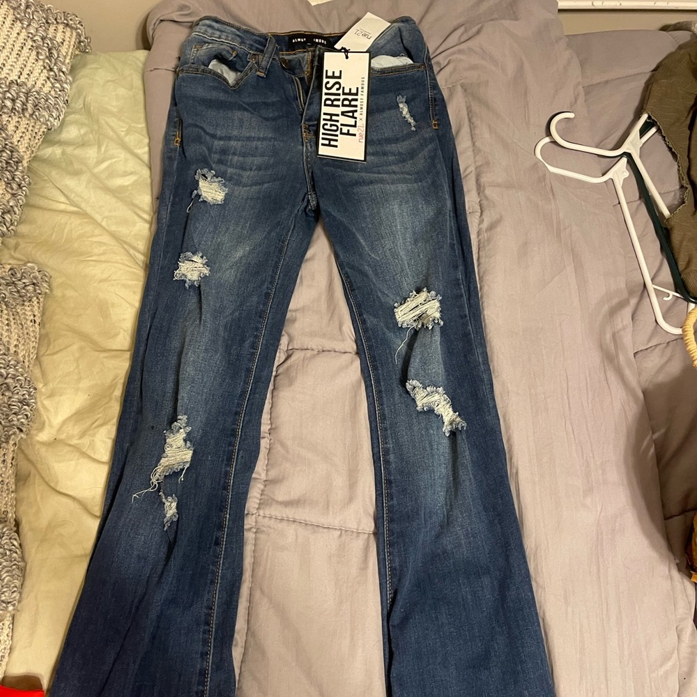 High rise flare jeans